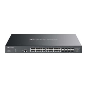 Omada by tp-link Switch full managed Layer2+ 32 Port • 24x 10GbE • 8x SFP+ • PoE Budget 770 Watt • 24x PoE af/at/bt • 19” • Omada • SX3832MPP