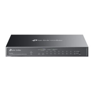 Omada by tp-link Switch easy managed 10 Port • 9x 1 GbE • 1x Combo SFP/RJ45 Port • PoE Budget 123W • 8x PoE at • Lüfterlos • Omada • ES210GMP
