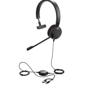 Jabra Evolve 30 II Mono UC, USB C/A Adapter, 3,5mm Klinke