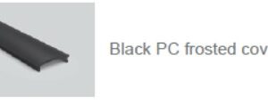 Synergy 21 LED U-Profil zub ALU001-R schwarz PC frosted diffusor/cover + ALU002-R, ALU003, ALU004, ALU007-R, ALU021, ALU024, Kunststoffabdeckung mattiert