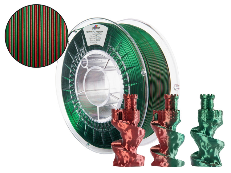 Filament Spectrum · PLA Magic SILK · FOREST FLAME · 1.75mm · 1kg