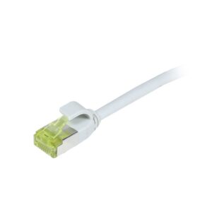 Patchkabel RJ45, CAT6A 500Mhz, 10m, grau, S-STP(S/FTP), slimline rund d=4,5mm, TPE/LSZH(Superflex), AWG28, mit CAT7 Rohkabel, Synergy 21