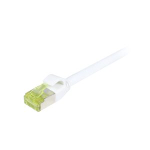 Patchkabel RJ45, CAT6A 500Mhz, 2m, weiss, S-STP(S/FTP), slimline rund d=4,5mm, TPE/LSZH(Superflex), AWG28, mit CAT7 Rohkabel, Synergy 21