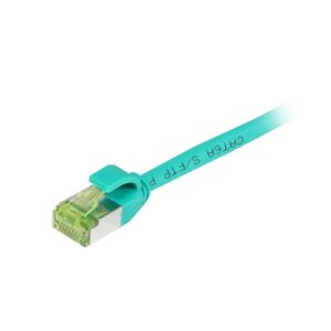 Patchkabel RJ45, CAT6A 500Mhz, 3m, grün, S-STP(S/FTP), slimline rund d=4,5mm, TPE/LSZH(Superflex), AWG28, mit CAT7 Rohkabel, Synergy 21