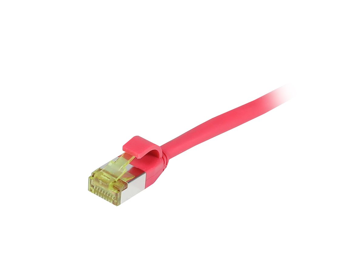 Patchkabel RJ45, CAT6A 500Mhz, 10m, rot, S-STP(S/FTP), slimline rund d=4,5mm, TPE/LSZH(Superflex), AWG28, mit CAT7 Rohkabel, Synergy 21