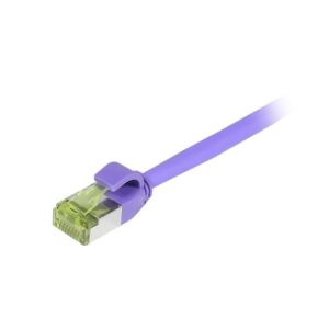 Patchkabel RJ45, CAT6A 500Mhz, 2m, lila, S-STP(S/FTP), slimline rund d=4,5mm, TPE/LSZH(Superflex), AWG28, mit CAT7 Rohkabel, Synergy 21