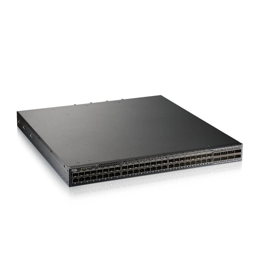 Zyxel Switch full managed Layer3 48 Port • Aggregation • 8x 100 QSFP28 Ports • 48x 25GbE/10GbE SFP+ Ports • CX4800-56F-EU0101F