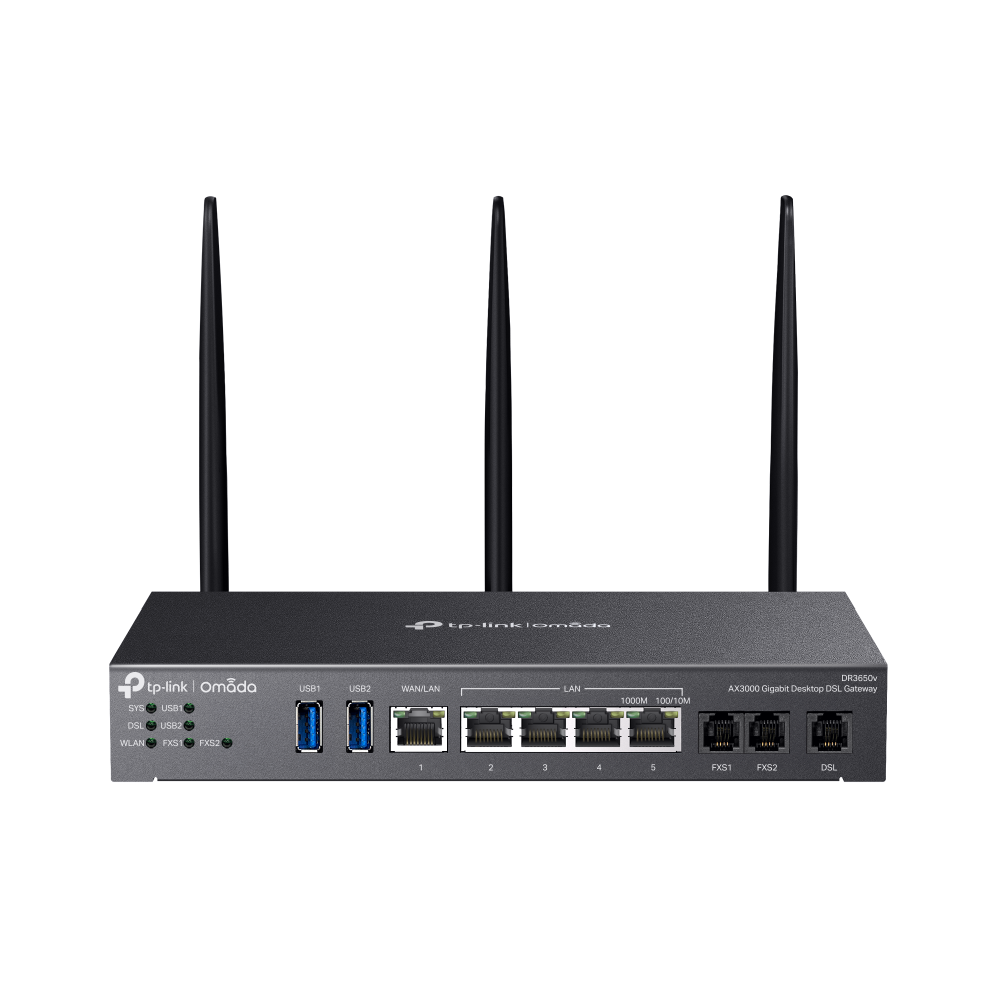 Omada by tp-link DR3650v - Omada AX3000 Desktop DSL Gateway