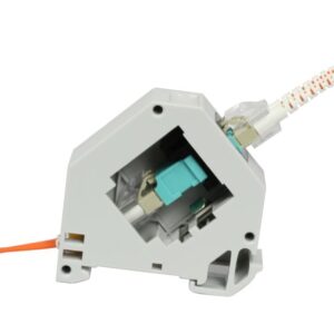 Keystone,Modulträger, DIN Rail, incl. LWL-Kupplung LC multi-Mode 50u OM4, Hutschienenadapter, Synergy 21,