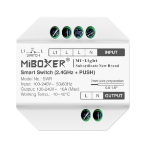 MiBoxer SWR Smart Switch 2,4G + Push – Funk-Schaltermodul (Tuya kompatibel)