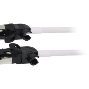Patchkabel RJ45, CAT6A 500Mhz, 0.5m, weiss, S/FTP, slimline rund d=4,5mm, TPE/LSZH(Superflex), AWG28, mit CAT7 Rohk., drehbarer Stecker, Synergy21