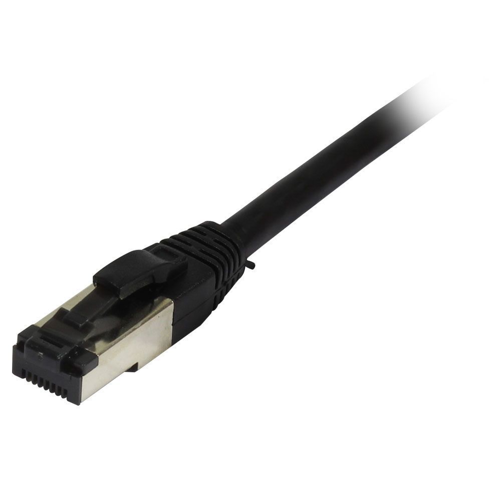 Patchkabel RJ45, CAT8.1 2000Mhz, 0.5m, schwarz, S-STP(S/FTP), TPE/LSZH(SuperFlex), AWG26, Synergy 21