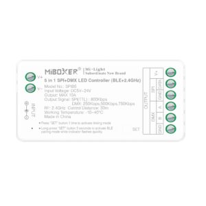 MiBoxer SPIB5 LED Pixel LED Controller SPI-Serie 5 in 1 SPI+DMX (2.4GHz+BLE)