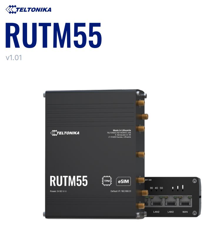 Teltonika · Router · RUTM55 · 5G Industrial Router