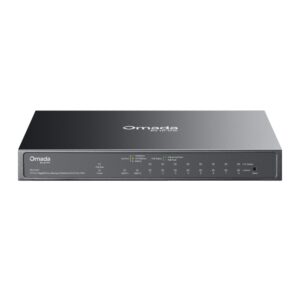 Omada by tp-link Switch Easy Managed Layer2 10 Port • 9x 1 GbE • 1x 1 GbE/SFP • PoE Budget 63 Watt • 8x PoE+ at • Lüfterlos, Omada • ES210GP(UN)