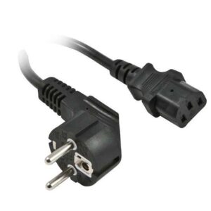 Netzkabel 230V Schutzkontakt CEE7(Stecker)->Kaltgeräte IEC-C13(Buchse), 5m, Black, Synergy 21,
