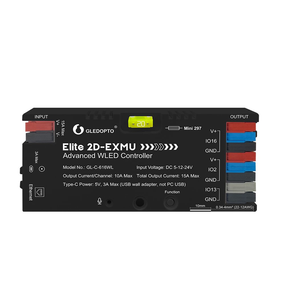 Synergy 21 LED Serie EOS 55 WLED Controller ESP32 Pixel Elite 2D-EXMU 5/12/24V mit RJ-45