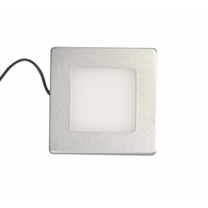 Synergy 21 Downlight Square / 3000K Silber / 12V / 76 x 76 x 10mm Möbelleuchte mit AMP Stecker