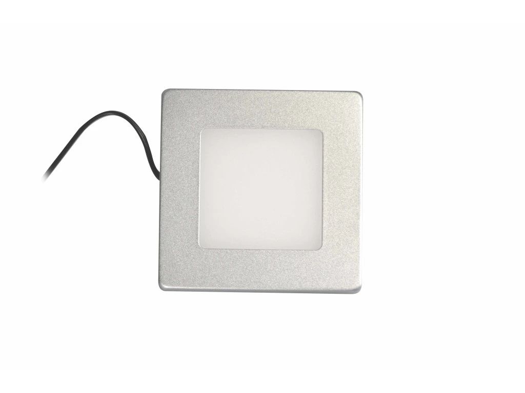 Synergy 21 Downlight Square / 4000K Silber / 12V / 76 x 76 x 10mm Möbelleuchte mit AMP Stecker