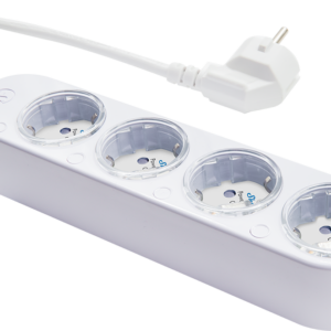 Shelly · Plug & Play "Power Strip 4 Gen4" · Smarte Steckdosenleiste · 4x 12A · Messfunktion · WLAN · Zigbee · Matter · BT · weiß