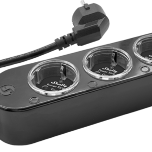 Shelly · Plug & Play "Power Strip 4 Gen4" · Smarte Steckdosenleiste · 4x 12A · Messfunktion · WLAN · Zigbee · Matter · BT · schwarz
