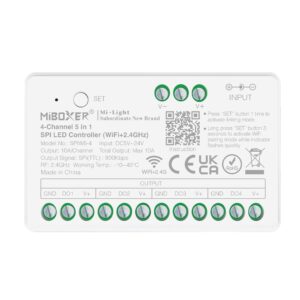 MiBoxer SPIW5-4 LED Pixel LED Controller SPI-Serie 5 in 1 SPI (2.4GHz+Wifi) 4 Kanäle