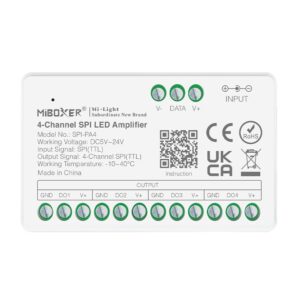 MiBoxer SPI-PA4 LED Pixel LED Controller SPI-Serie 4-Channel Amplifier/Repeater