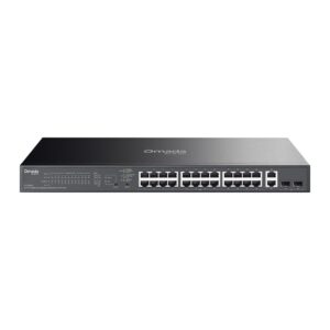 Omada by tp-link Switch easy managed 28 Port • 26x 1GbE • 24x PoE at • 2x SFP • 250W Budget • Omada • ES228GP