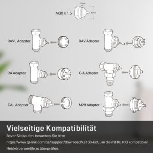 TP-Link • KASA • Smart Home • Intelligentes Heizkörperthermostat Starter Kit • KE100 KIT