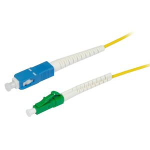 LWL-1-Faser-Patchk. 1,5mtr.LC(APC)-SC, 9/125u, OS2, G657A2, AD=2mm, flexible Knickschutztülle, Synergy21,