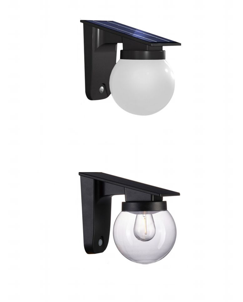 Synergy 21 LED Wand Akku Solar Lampe - Ball milky -