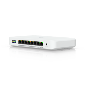 Ubiquiti Wireless Device Bridge Switch • BE10000 • 2x2 • Indoor • 1x 10 GbE • 7x 2.5 GbE • 8x PoE+ • UniFi • UDB-Switch