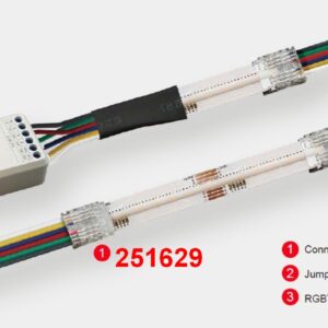Synergy 21 LED Flex Strip zub. COB IP20 Connector + wire RGB-WW VPE: 10 pieces (10erPack)