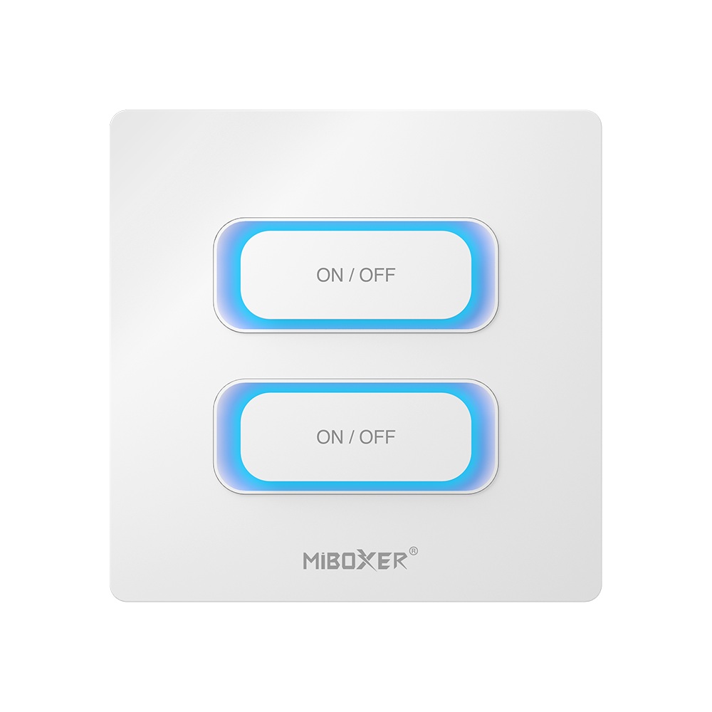 Synergy 21 LED Fernbedienung 2 Gang Smart Switch Zigbee 3.0 + 2,4GHz Bewegungssensor + Dimm *Milight/Miboxer* (w)
