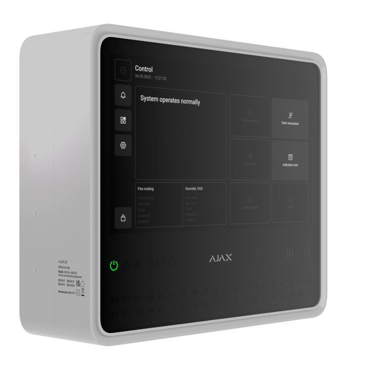 AJAX EN54 Fire & Safety • Fire Hub Jeweller • White