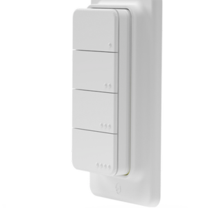 Shelly · Plug & Play · "Blu ZB RC Button 4" · Fernbedienung inkl. Magnethalter · 4-fach · 16 Aktionen · Bluetooth · Zigbee · Weiß