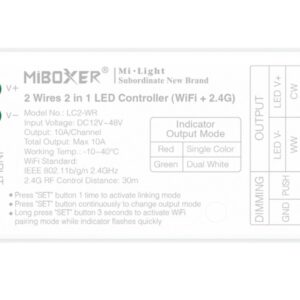 Synergy 21 LED Controller single+CCT(dual white) (2 wires) wifi+2,4G *Milight/Miboxer*