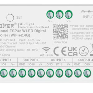 MiBoxer SPI-WL4 LED Pixel LED Controller SPI-Serie WLED (2.4GHz+Wifi) 4 Kanäle