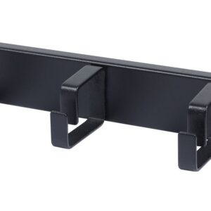 ALLNET 10"zbh. Kabelführungsplatte, 1HE, Metall mit 3 Bügel, Schwarz,