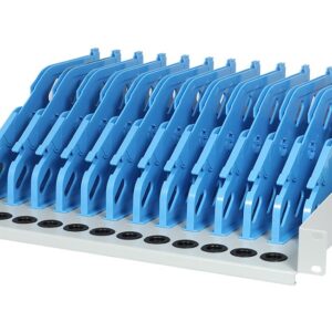 ALLNET 19"zbh. Tragemodul für Tablet/IPAD/uvm. bis zu 12Plätze, Metall, Lichtgrau,