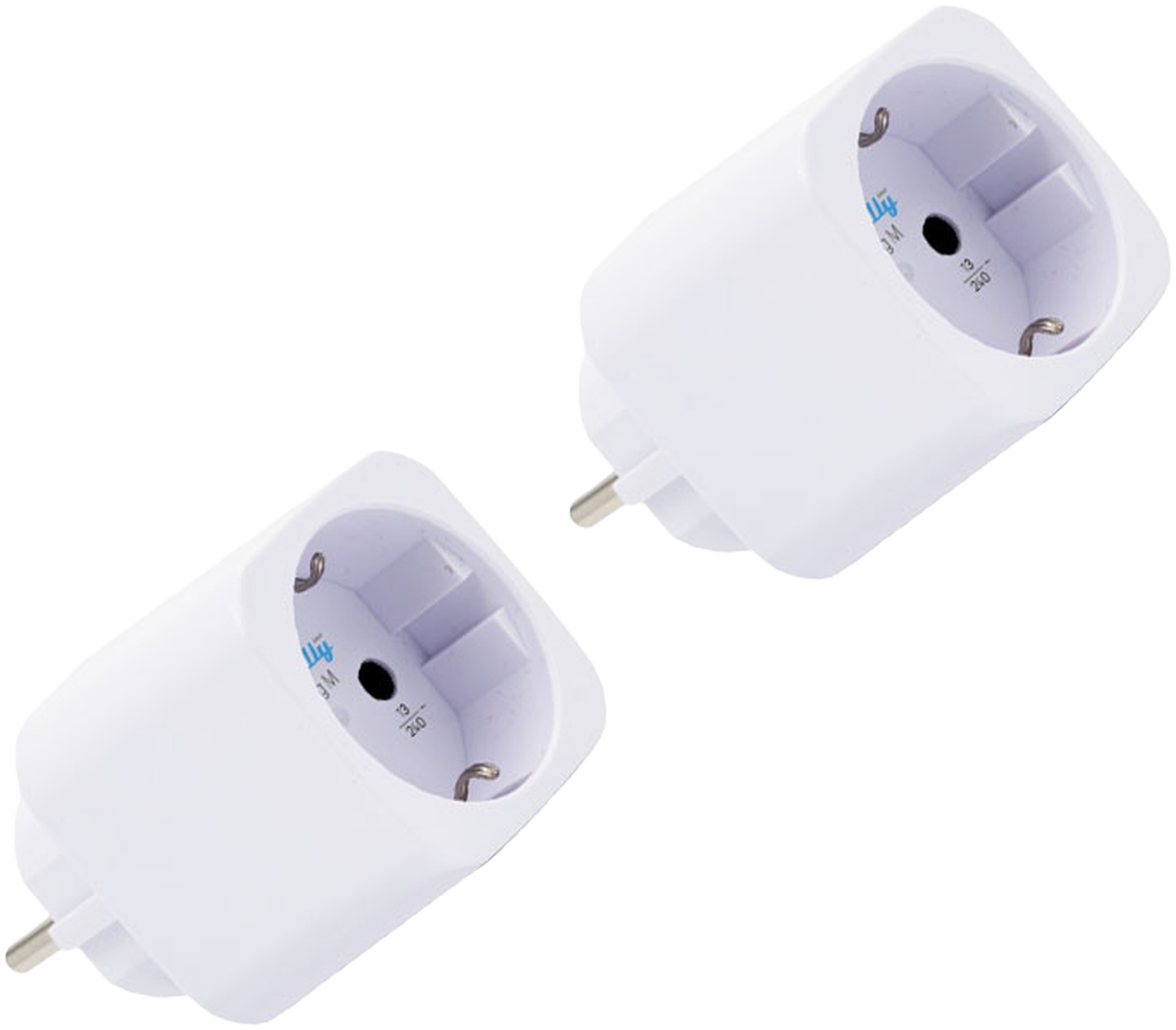 Shelly · Plug & Play "Plug M Gen3 White" · 2er Set · Smarter Zwischenstecker · 13A · Messfunktion · WLAN · BT · weiß
