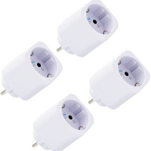 Shelly · Plug & Play "Plug M Gen3 White" · 4er Set · Smarter Zwischenstecker · 13A · Messfunktion · WLAN · BT · weiß