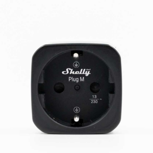 Shelly · Plug & Play "Plug M Gen3 Black" · Smarter Zwischenstecker · 13A · Messfunktion · WLAN · BT · schwarz