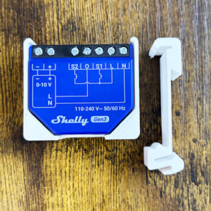 Shelly Zubehör / Kombinierbarer Wand-/ Hutschienenhalter für Shelly Dimmer 0/1-10V PM Gen3