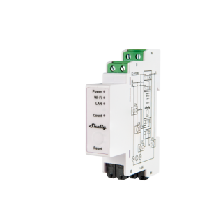 Shelly · Hutschiene · "Pro 3EM 120A v2" · Stromzähler · inkl. 3x 120A Klemmen · Messfunktion · WLAN · LAN · BT