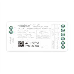 MiBoxer SM2 LED Controller Matter-Serie 2in1 Single colour/CCT(dual white) dim DC12/24V Matter Over Thread+2.4GHz