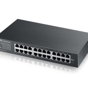 Zyxel Switch unmanaged Layer2 24 Port • 24x 1 GbE • 19" • Lüfterlos • GS1100-24E V4
