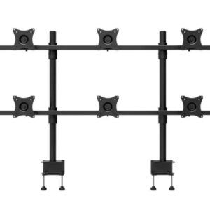 Edbak SV16c-B Tischhalterung für 6 Displays starr zum klemmen 19" - 27"