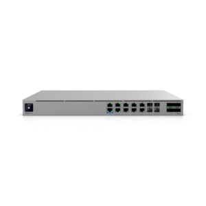 Ubiquiti Enterprise Firewall Core • UniFi OS Console • 79 Gbps IDS/IPS • 4x QSFP28 • 4x SFP28 • 8x 10 GbE • 2x GbE • 2,250+ Devices • EF-Core