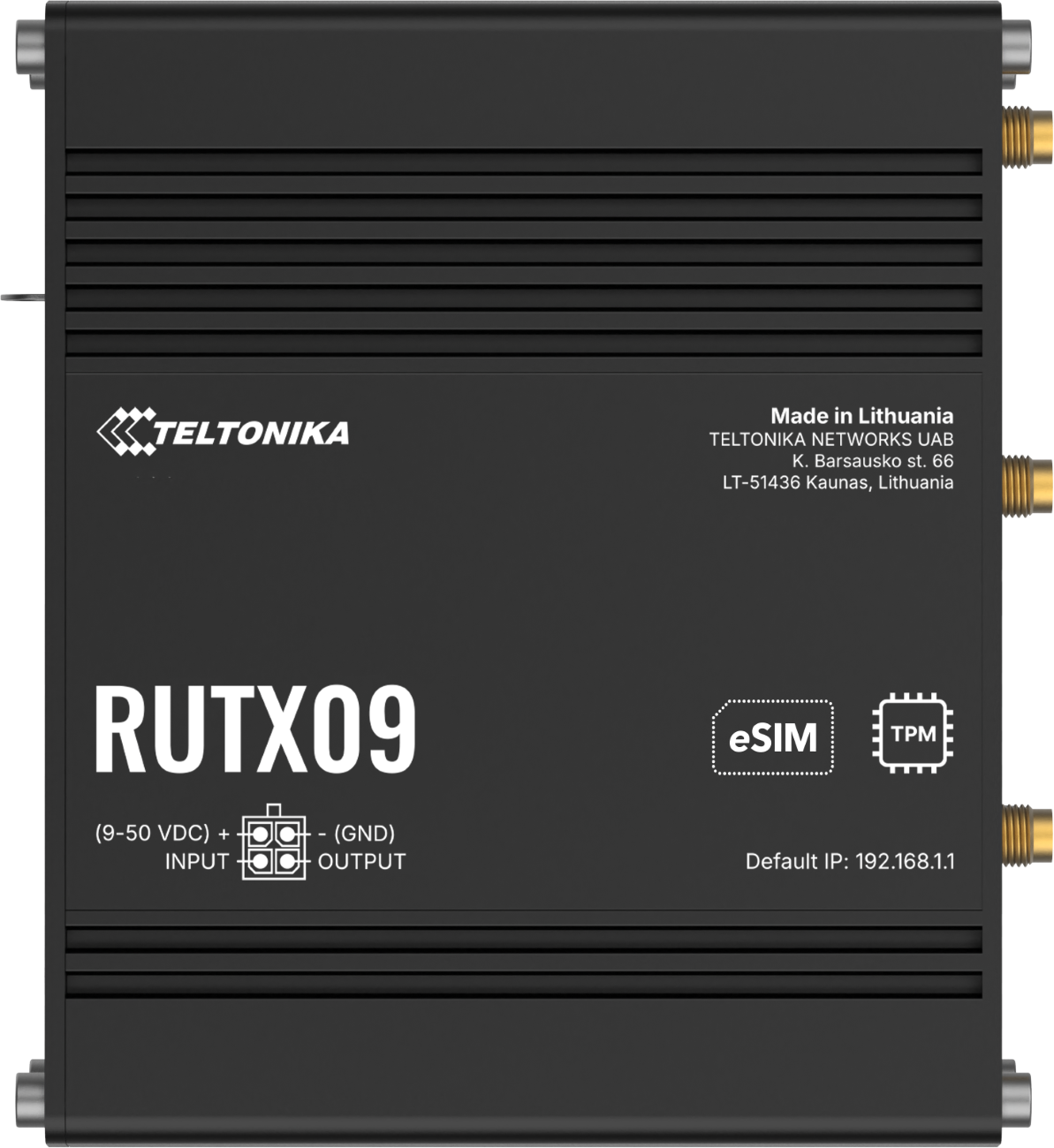 Teltonika · Router · RUTX09 · Industrial LTE Modem Router Cat6 "ONLY LAN" 300Mbps Down/42Mbps UP